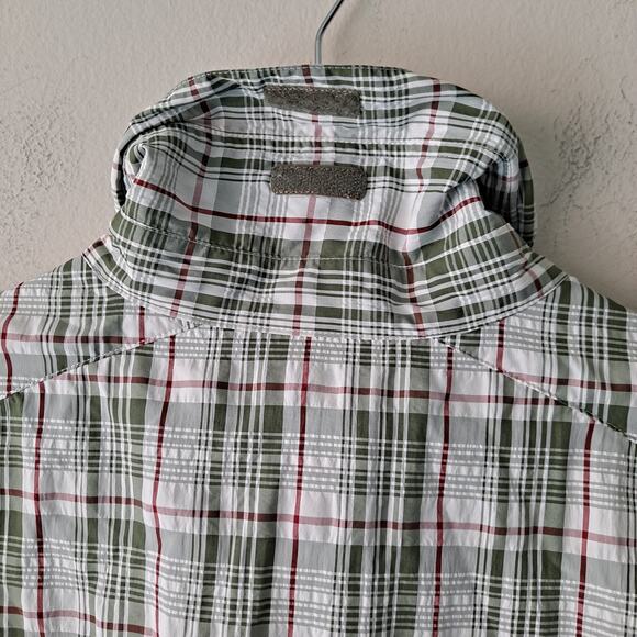 L.L. Bean PFG Multicolored Plaid Shirt w/ Roll Tab Sleeves - Men Size M - Picture 7 of 14